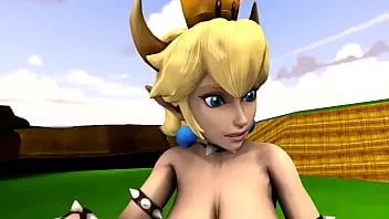 Redare Bowsette joacă dur cu Mario și luigi