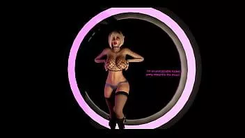 play 3D vr animatie hentai videogame virt a mate. een mooie kleine rondborstige elf danst en kleedt zich uit.