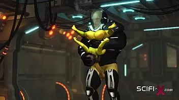 play Sexo anal alienígena louco com um pau enorme na nave espacial