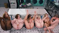 play Hardcore Laundry Day: Petite MILFs & Curvy Amateurs Go Wild
